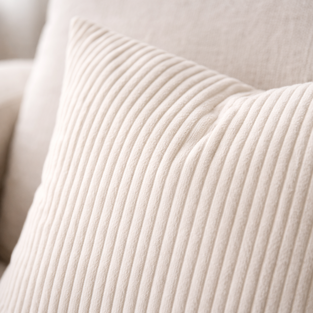 Corduroy Cushion Cover – Natural Texture (45×45 cm)