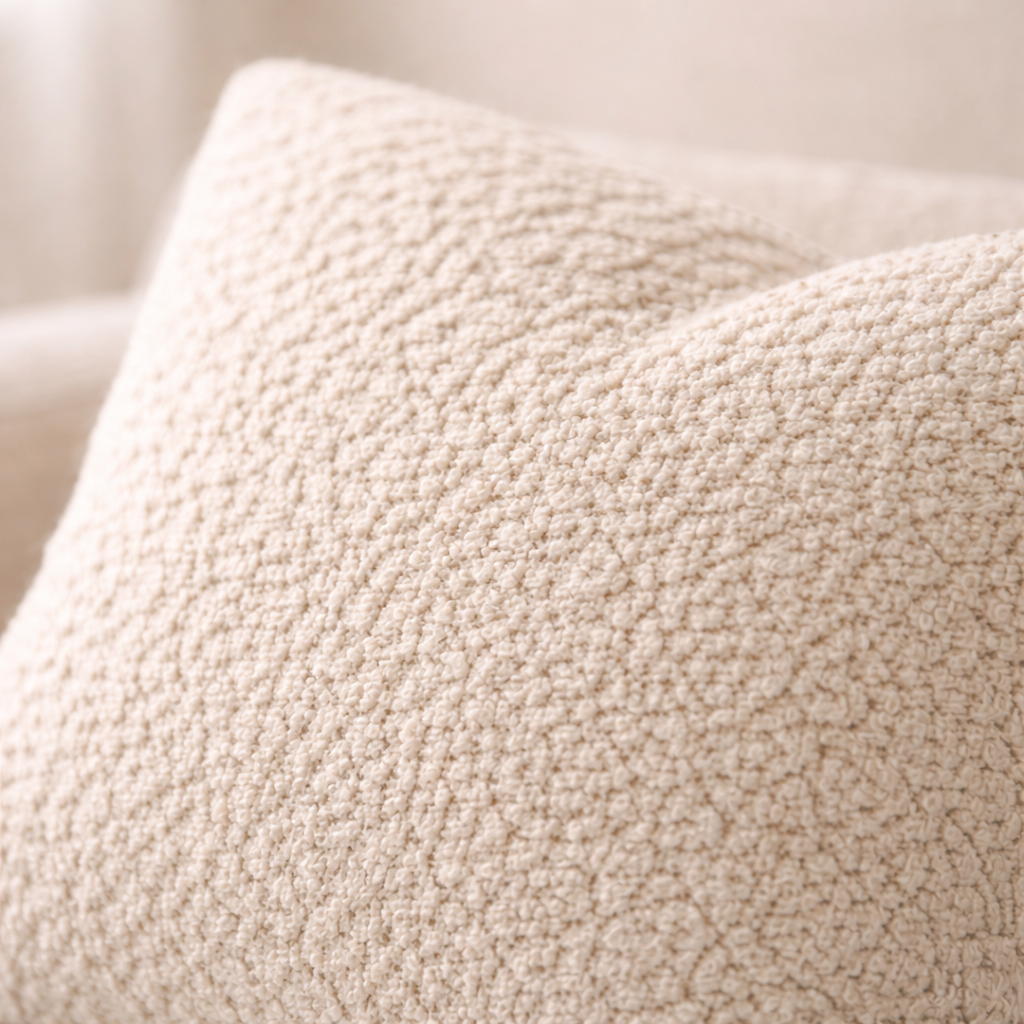 Bouclé Cushion Cover – Natural Texture (45×45 cm)